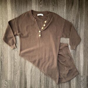 Brown Midi Sweater Dress
